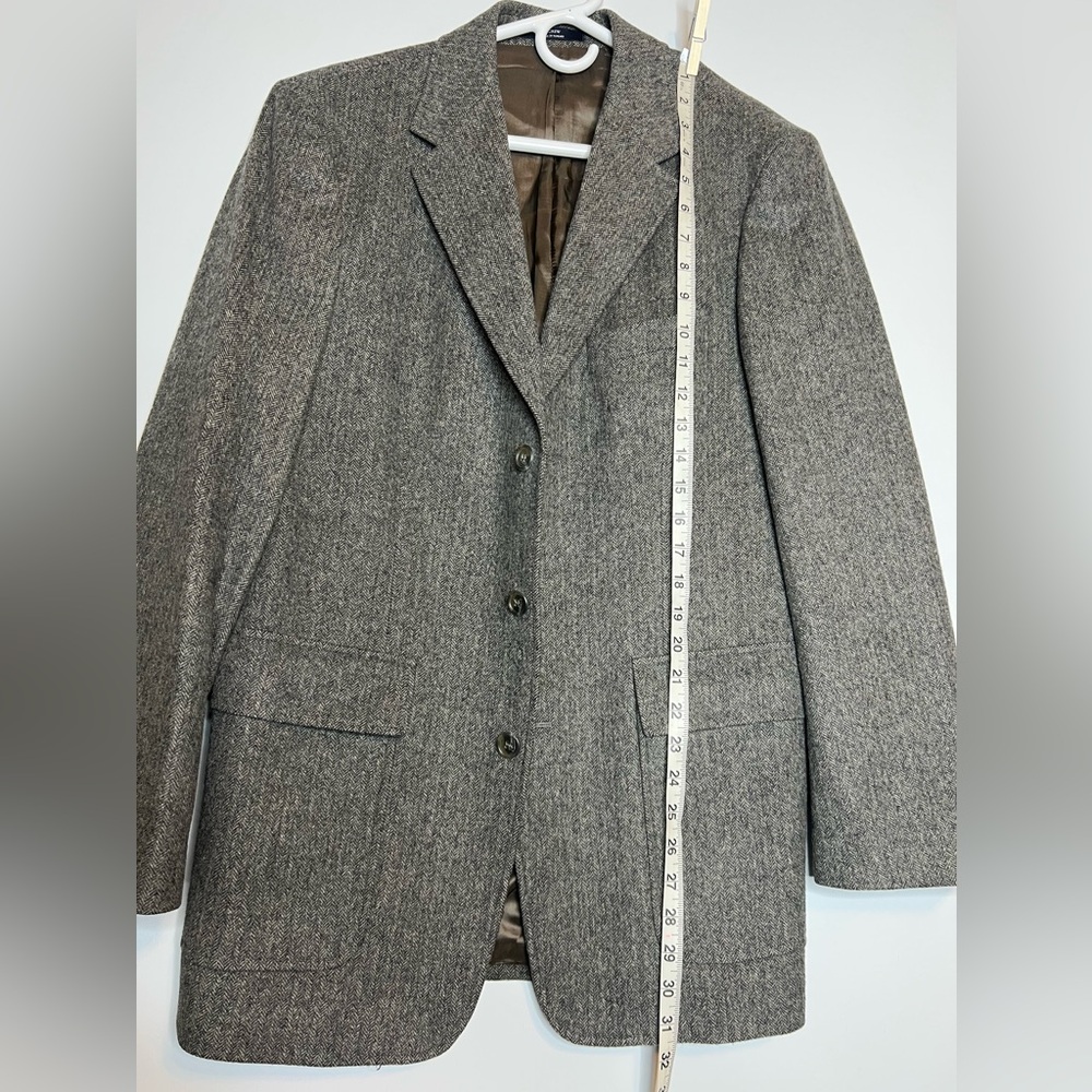J.Crew Wool Blazer Men’s 39R  Tweed / Herringbone Sports Coat Jacket In Brown - Picture 4 of 13